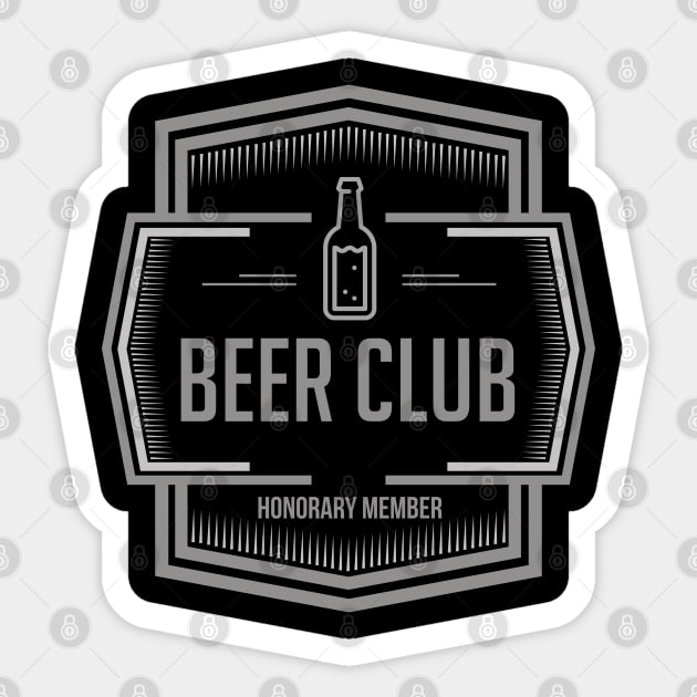 Beer Club Honorary Member Sticker by Naumovski